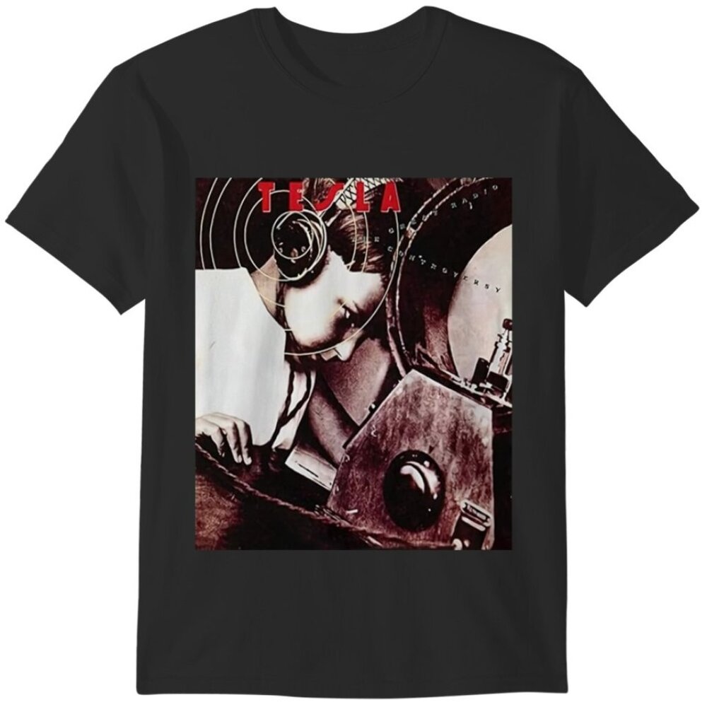 Tesla Band Classic T-Shirt Vintage Rock Music Graphic Fan Tee 89